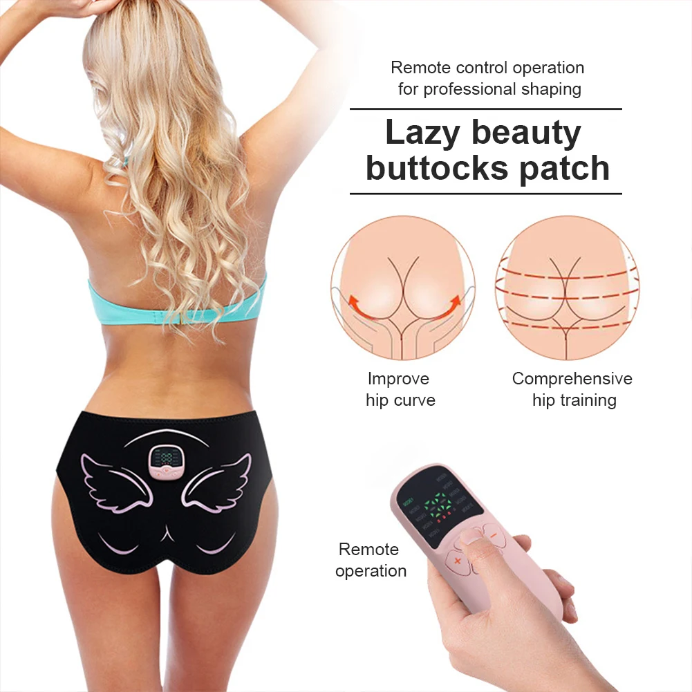 Electric EMS Hip Trainer Buttock Muscle Stimulator With Remote Control 10 Modes Butt Lifting Machine Fitness Massager Slimming