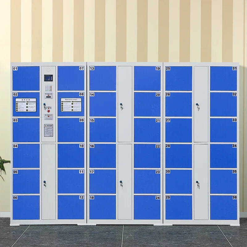 36 door Multi Door Smart Locker System Luggage Cabinet Electronic Bar Code Lockers for Supermarket