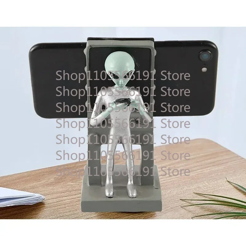 Creative Alien Shaped Desktop Holder For Mobile Phones Tablets Multi-purpose Desktop Ornament For Video Viewing