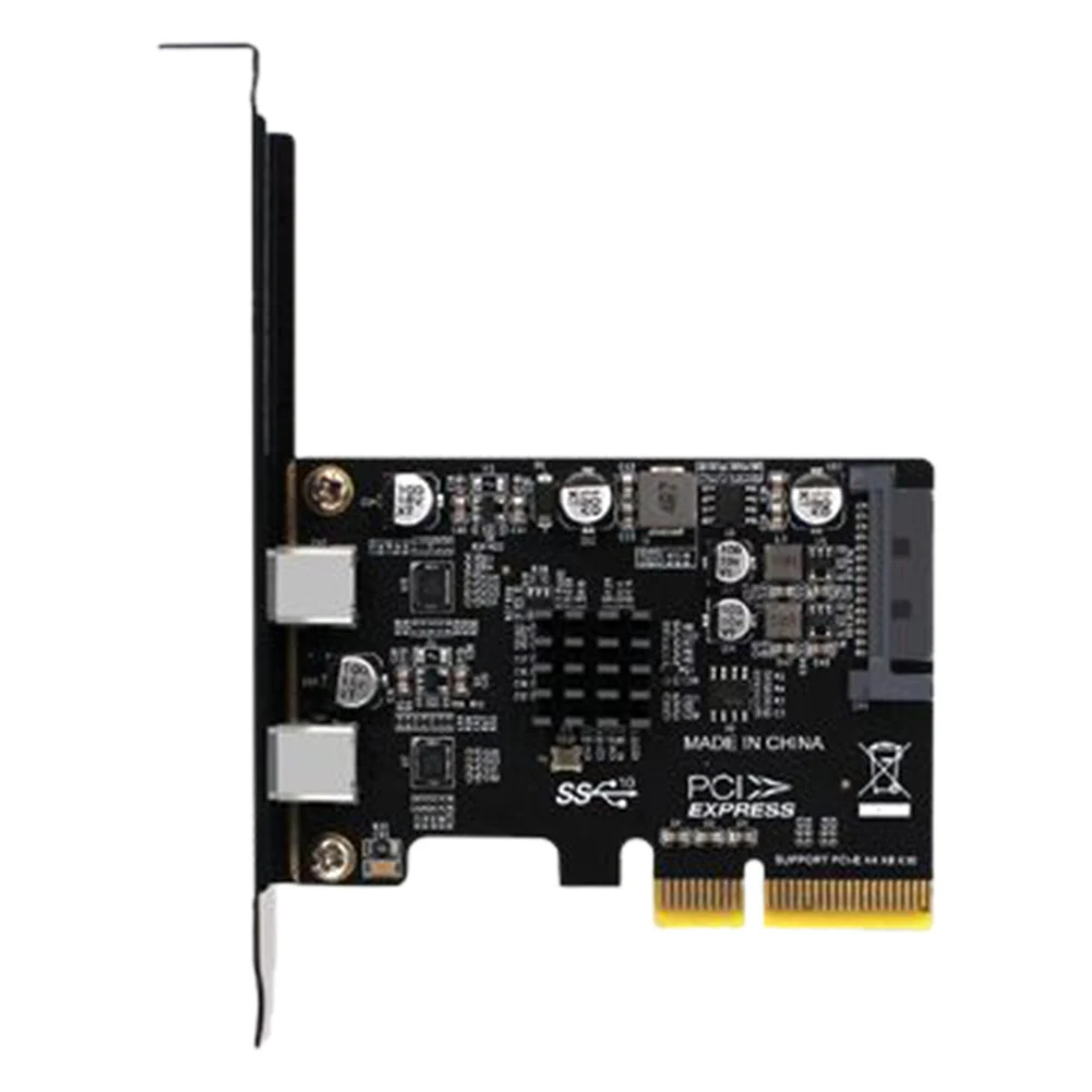 

Плата расширения PCIE3.0-USB3.1 ASM3142 PCI Express на USB3.1 адаптер 10pbs с двумя портами Type-C USB3.1 Плата расширения