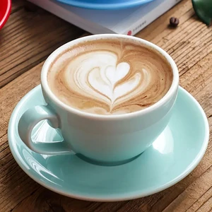 Leeseph-kahve fincanı seramik fincan tabağı, avrupa tarzı, modern, latte, mocha, cappuccino barista sanatı Kupanın 6 büyük satışı, sanat-no. 5
