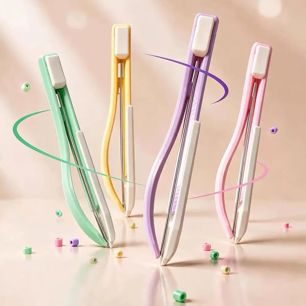 Smooth Slide Bean Needle Pen Press-On Mechanism No-Shake Press Point Grip Pen Point Grip Ironing Support Automatic Bean Pen