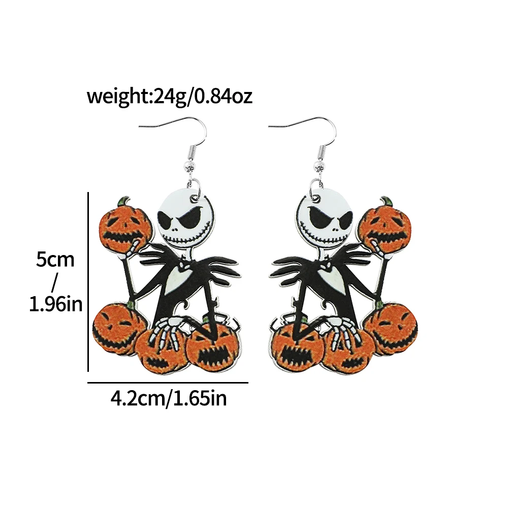 Disney The Nightmare Before Christmas Earrings Cartoon Figure Jack Skellington Earrings Halloween Gifts