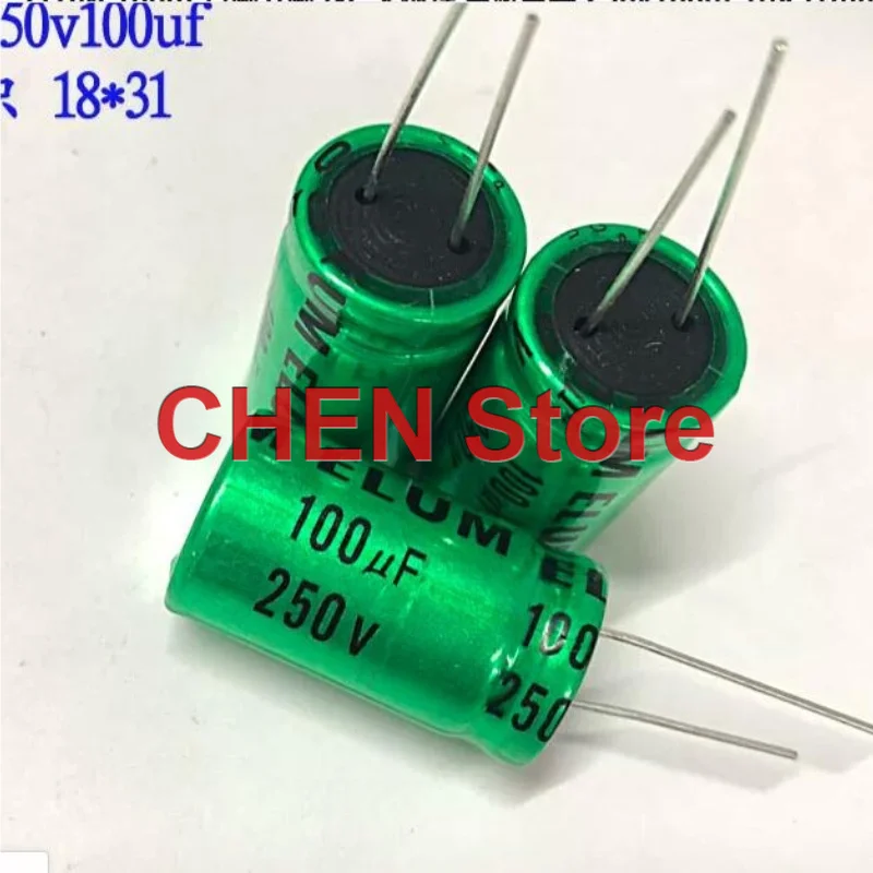 

10PCS/lot NEW ELUM NP 250V100UF 18X30MM Audio Frequency Divider BP Electrolytic Capacitor 105c 100UF 250V free shipping