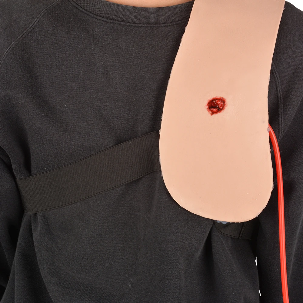 نموذج جرح مصدس يمكن ارتداؤه من خلال الصدر، نموذج جرح رصاصة للعرض التعليمي، دورة TCCC/EMT/PHEC #2