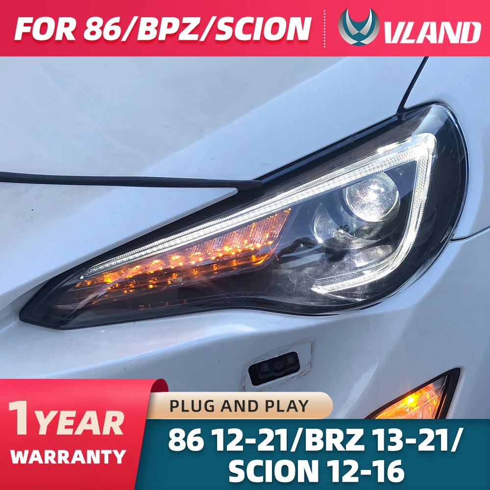 VLAND 2012-2018 For Toyota GT86 (Scion FR-S,Subaru BRZ,Toyota 86) LED DRL LED Sequential Turn Signal Low Beam High Beam