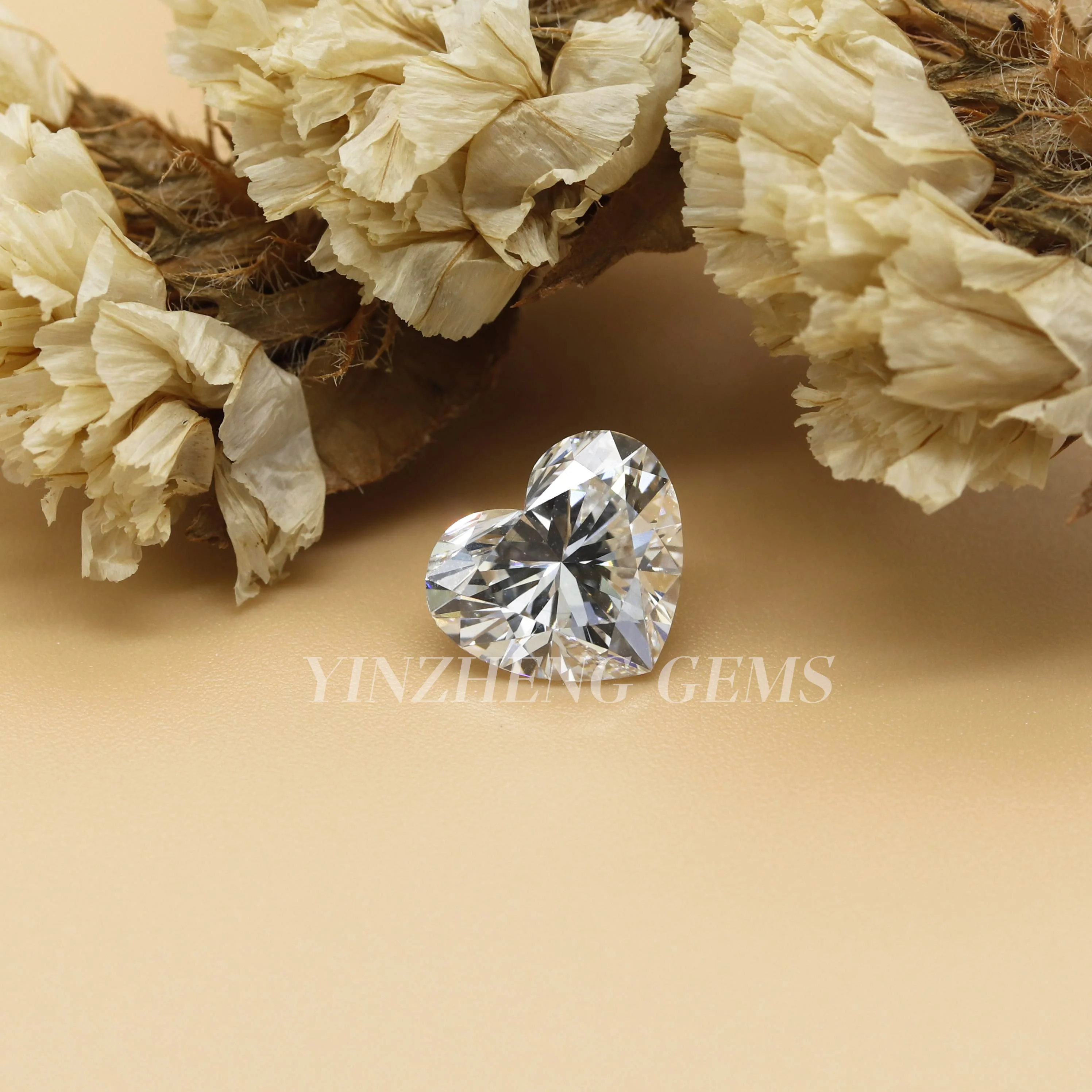 YinZheng Gemstones Lab Grown Diamond CVD Heart Cut D Color 1.01-1.27ct VVS2 2EX N Diamonds Lab Grown Diamonds Gem Stones