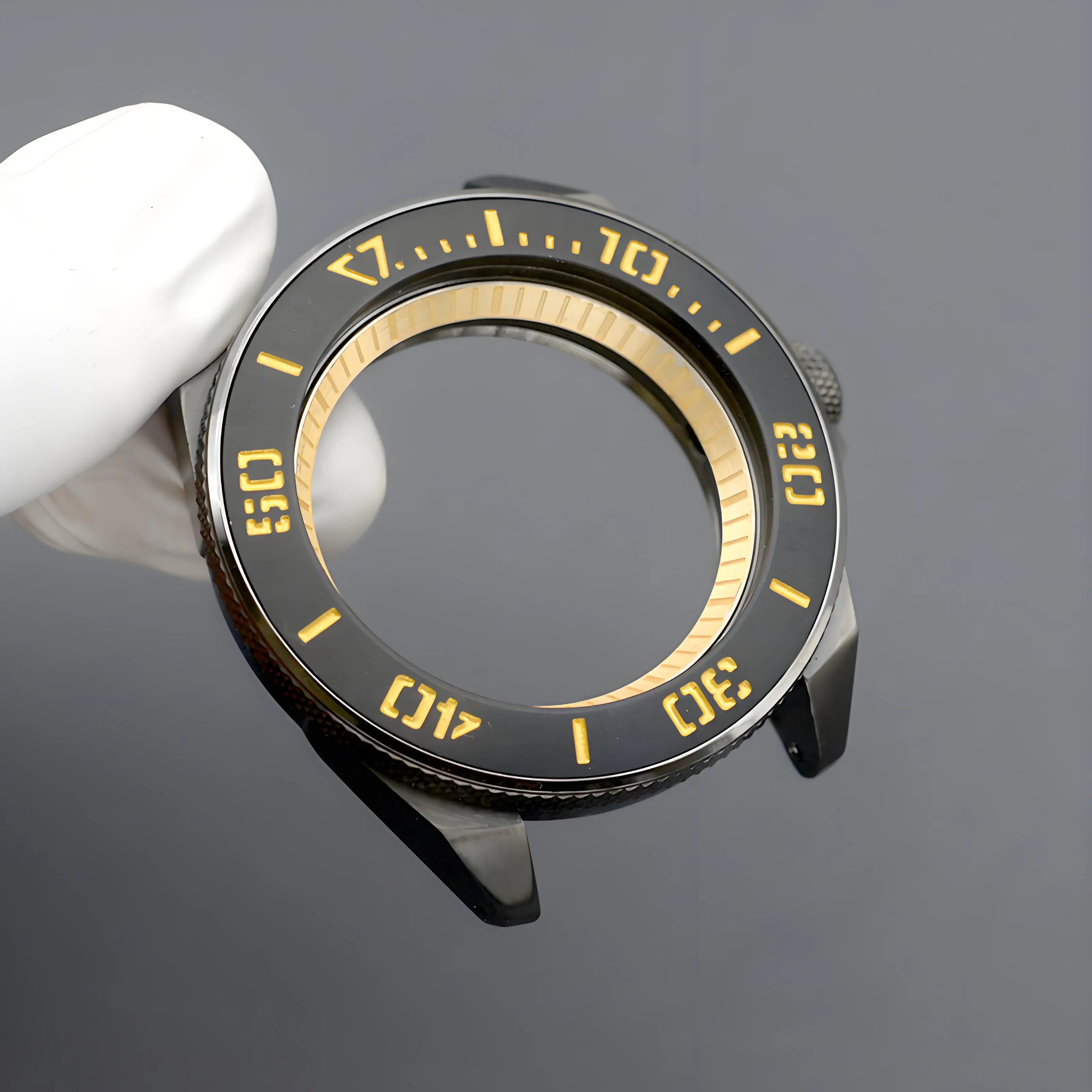 

Gun Color Men’s Watch Case King Samurai Series Fit Japan NH34 NH35 NH36 Movement With 200M Waterproof Sapphire Glass