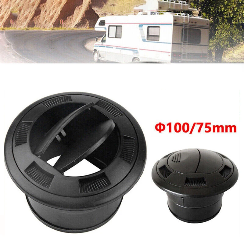 

75mm Air Outlet Vent Round Rotatable Black Louver Air Conditioner Outlet for Webasto Eberspacher Heater