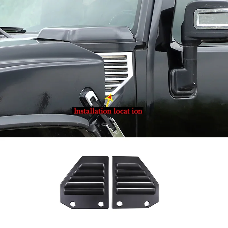 For 03-09 Hummer H2 Fender Ventilation Grille Car Exterior Styling Accessories ABS Sub-black Side Vent Fender Trim Cover