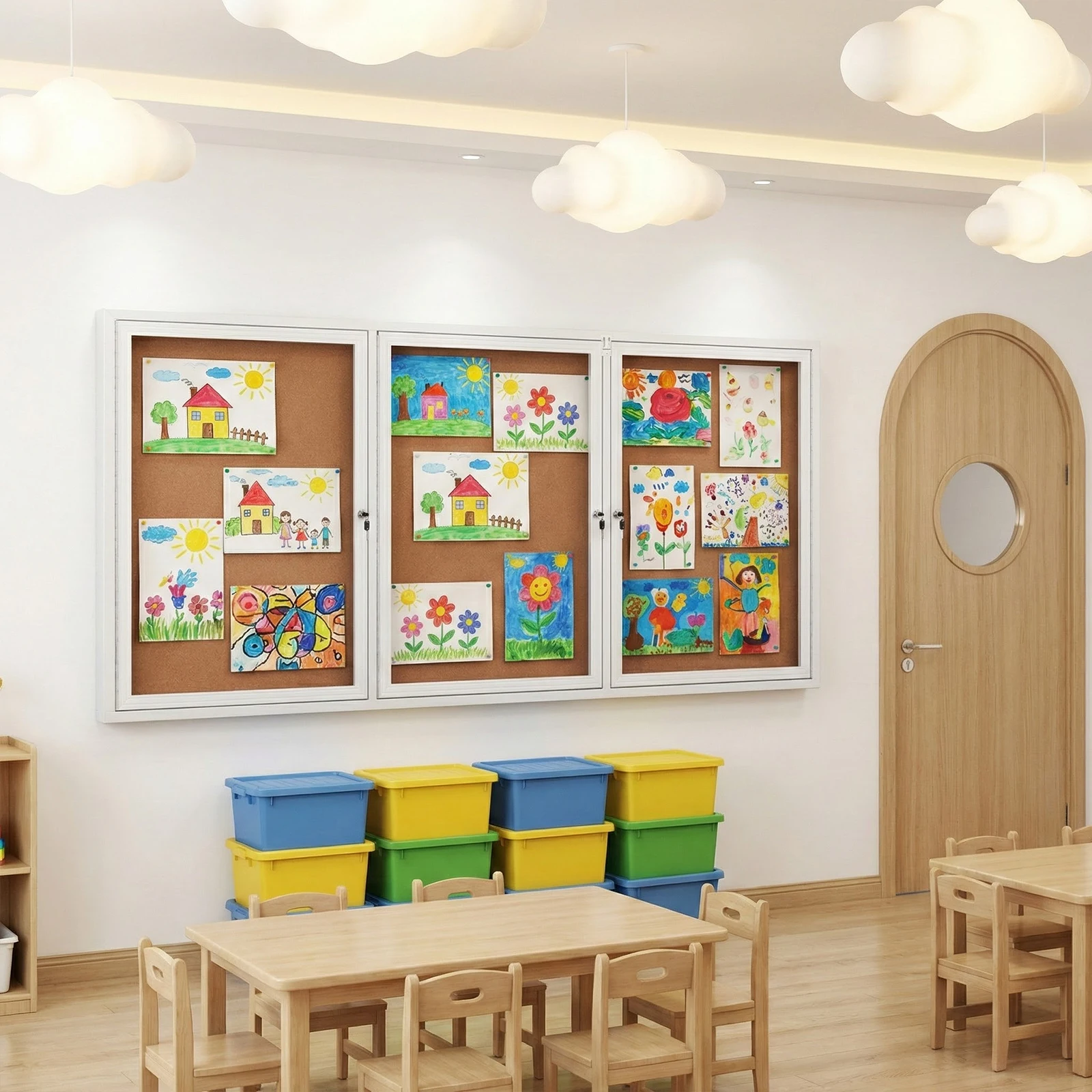 

Витрина-доска для сообщений с алюминиевой рамой и пробковой доской, со стеклянной запирающейся дверцей, для школ, офисов, классов, коммерческих помещений