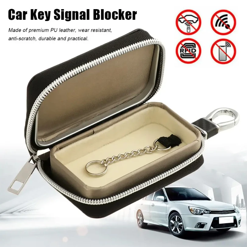 Kép 7: Autó kulcs Jeladás blocker esetben Faraday Cage Órazseb Erszény keyless RFID blocking Olvasottság
