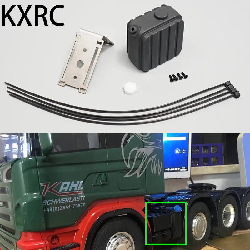 

Simulation Urea Tank Decoration with Bracket for 1/14 Tamiya RC Truck Trailer Scania 770s R620 Actros 3363 Volvo MAN LESU Parts