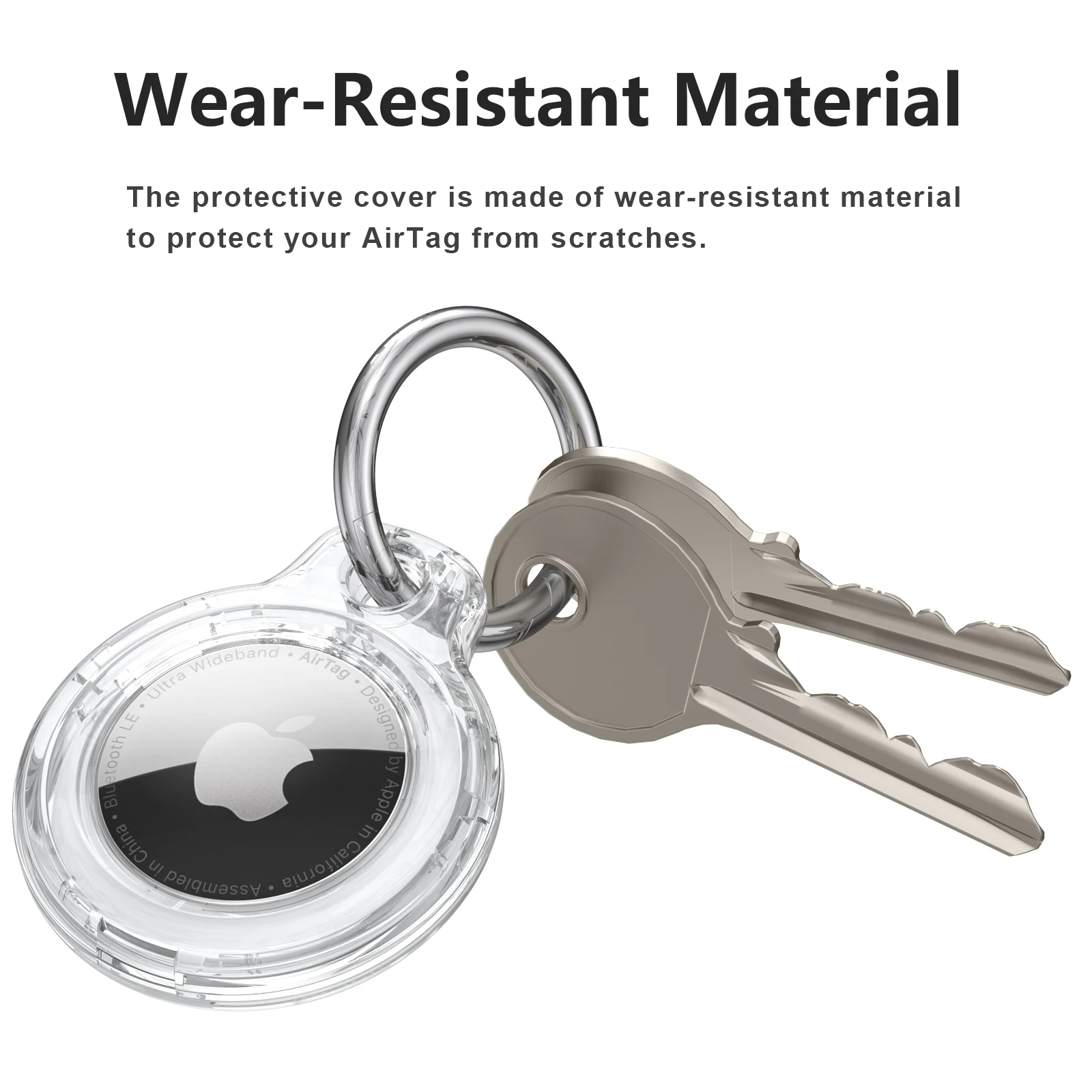สําหรับ Apple Airtag ผู้ถือพวงกุญแจเปลือกป้องกันอุปกรณ์เสริม Tracker Hard PC AntiDROP Airtags Key CHAIN Air Tag กรณี