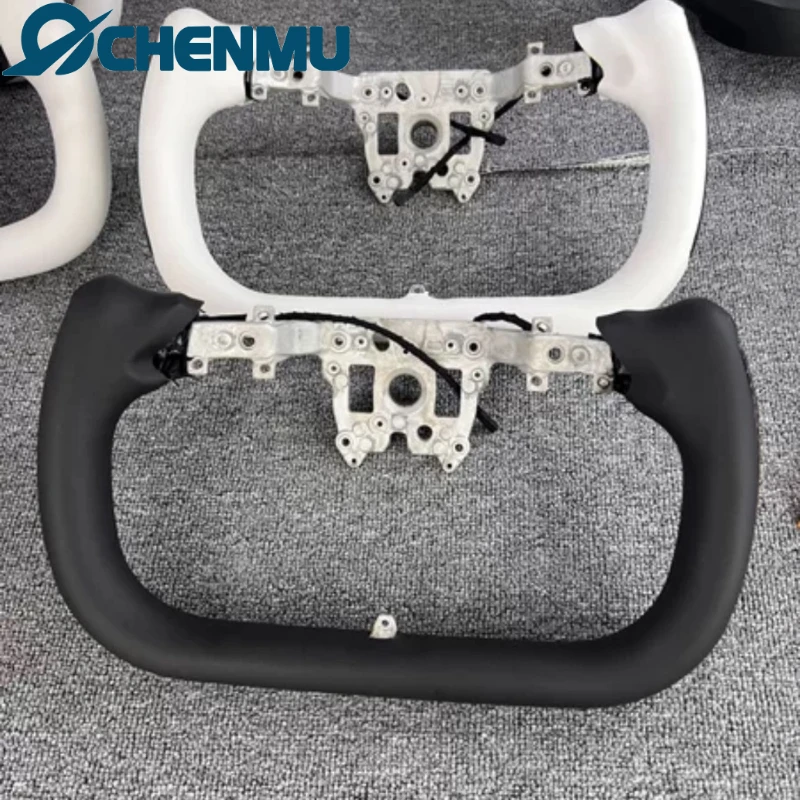 

Nappa Leather Steering Wheel Accessories for Tesla New Model Y Juniper 2025 Vjoycar Sport Yoke Steering Wheel with Heating