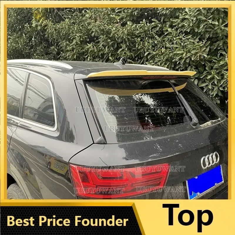 

For Audi Q7 2016 2017 2018 2019-2021 High Quality Carbon Fiber Material Rear Spoiler Wing Trunk Lid Cover Car Styling