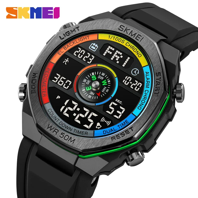 

SKMEI Altimeter Barometer Thermometer Altitude Men Digital Watches Sports Clock Climbing Hiking Wristwatch Montre Homme