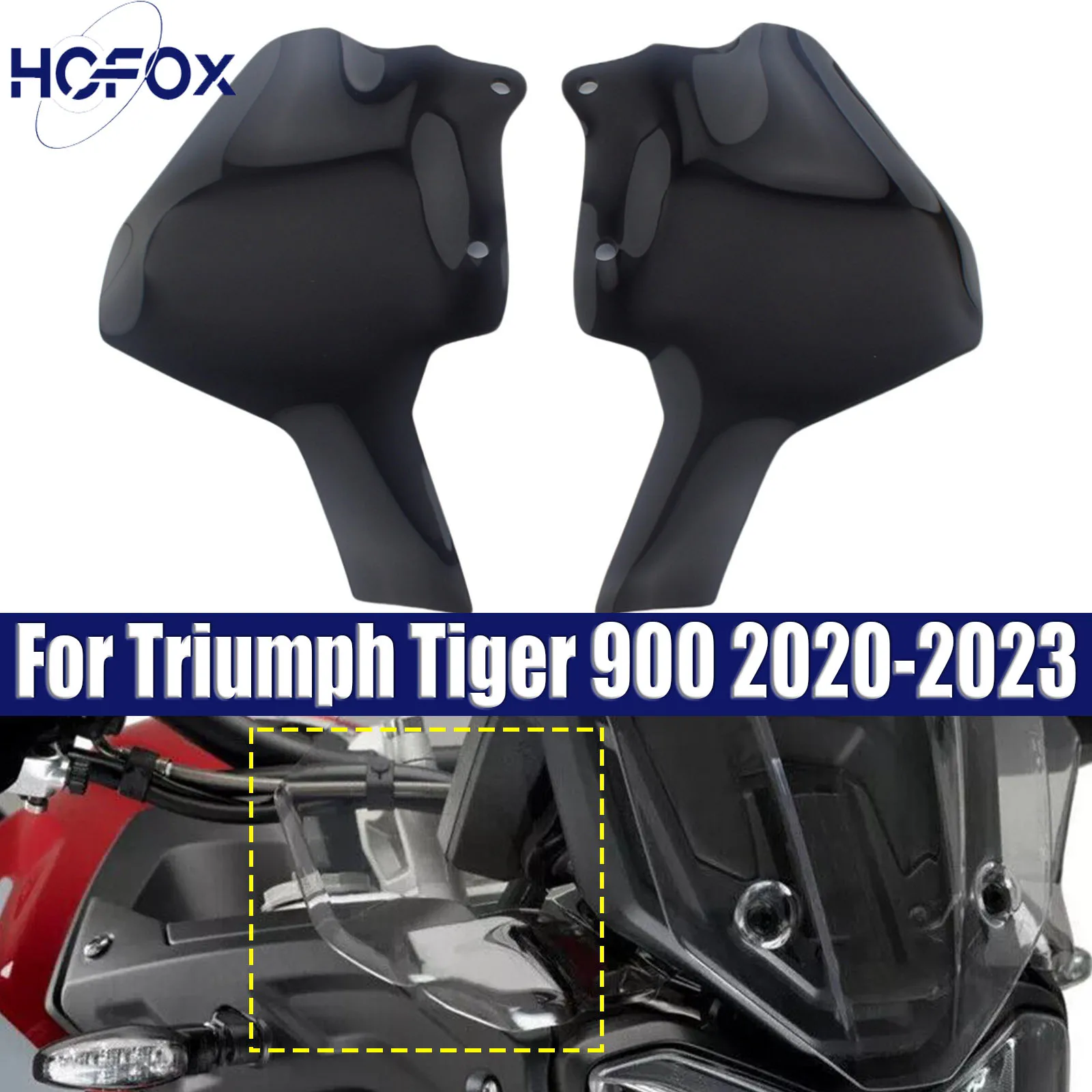 

Motorcycle Black Wind Deflector Side Windshield Accessories For Triumph Tiger 900 2020-2023