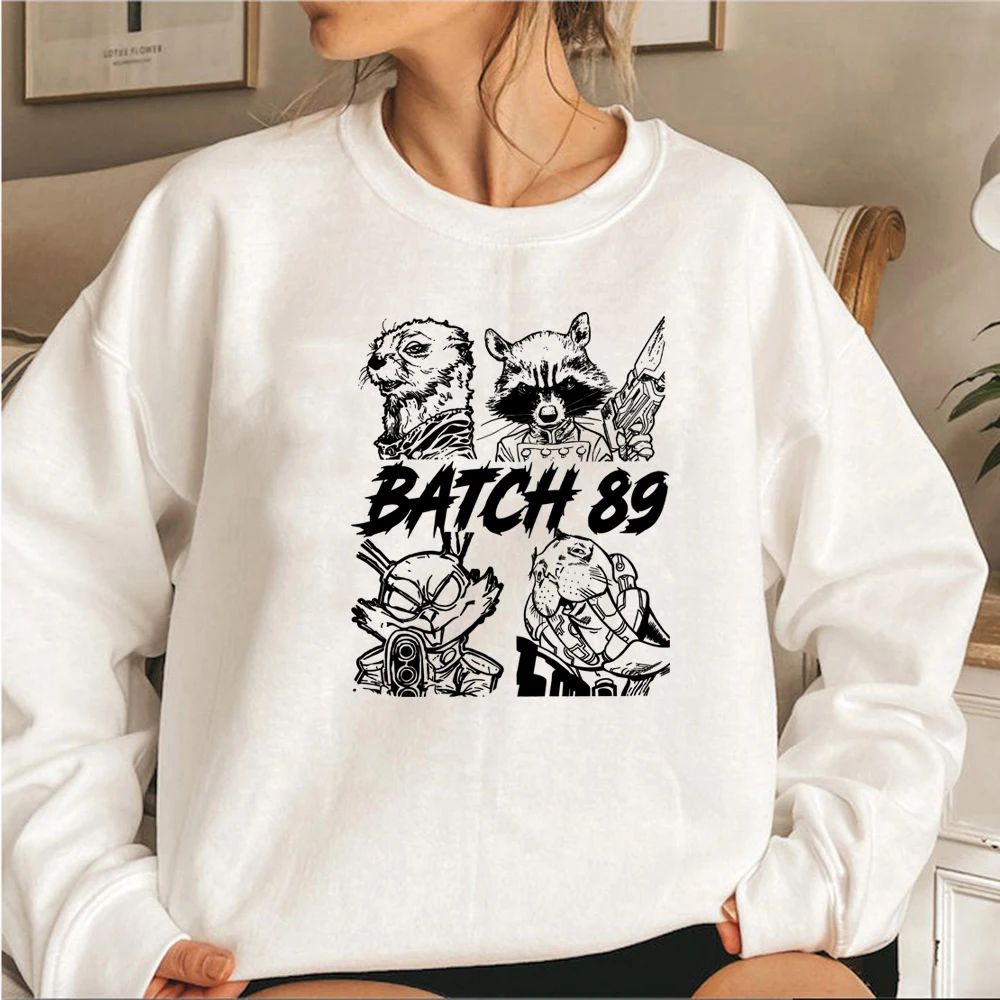 

Lylla Rocket Floor Teefs Sweatshirt Rocket and Friends Hoodies GotG3 Friends Sweatshirts Vintage Batch 89 Rocket Pullover Tops