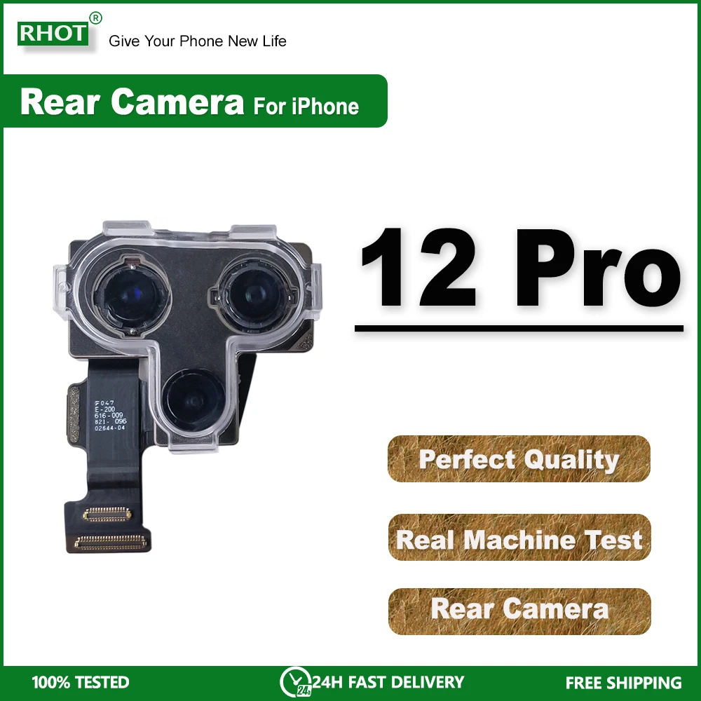 

100% Real Machine Test Rear Camera For iPhone 12 Pro Back Camera Rear Main Lens Flex Cable Camera For iphone 12 Pro Camera