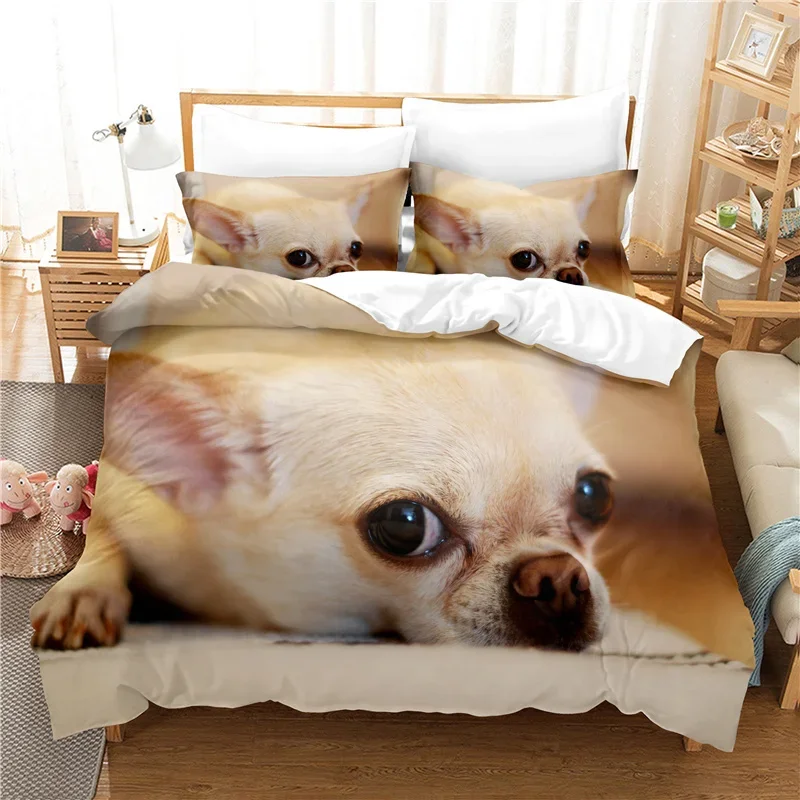 

2/3pcs Quilt Cover Set 3D Print Cute Pet Dog Bedding Set Child Adult Duvet Cover Pillowcases Dekbedovertrek 1 Persoons Dropship