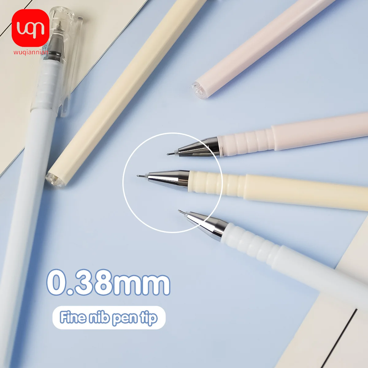 

WQN 4/8/12PCS Simple Stylish Black Ballpoint Pens 0.38mm Smooth Writing Quick-Dry Sketching Office Supplies