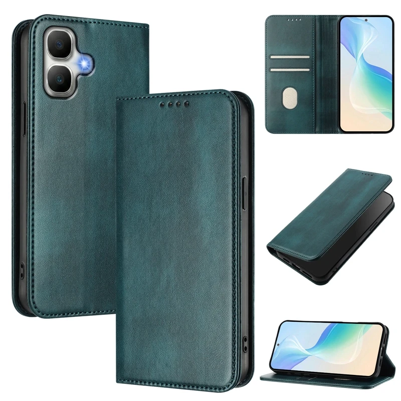 Funda de cuero con tapa magnética para Infinix Smart 20, funda con soporte para Infinix Smart 20 X6840B, funda tipo cartera.