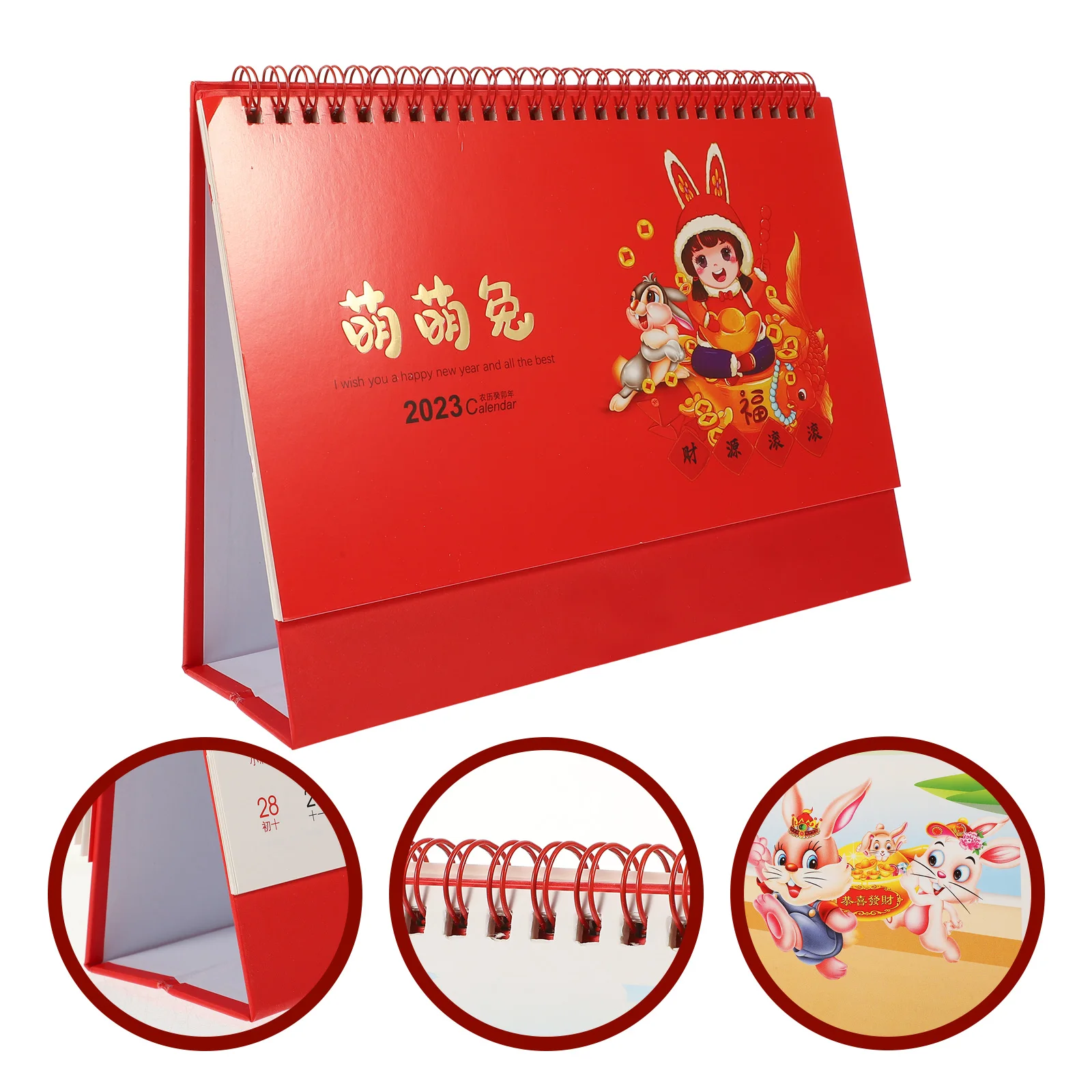 

2023 Desktop Desk Schedule Organizer Chinese Style Flipped Calendar For Office Home Decorative Standing Practical Table Year