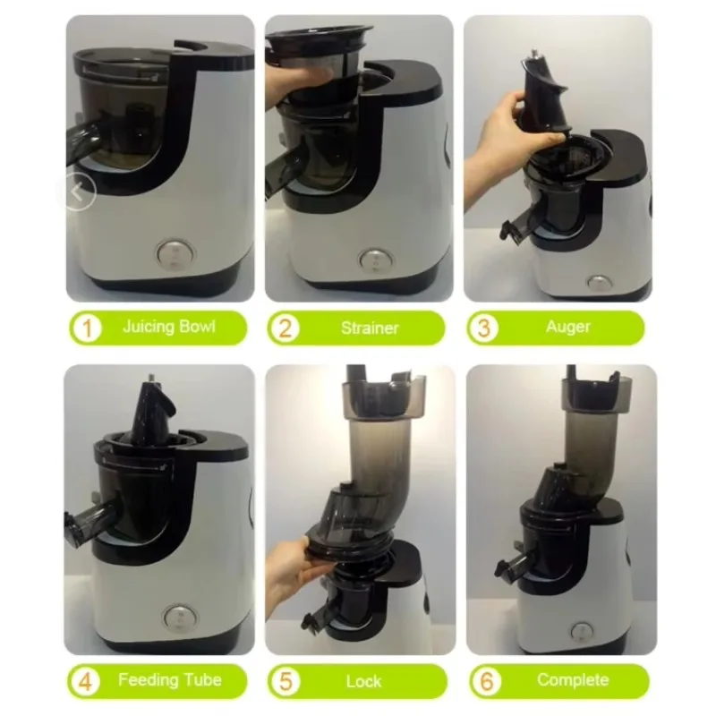 고품질 상업용 영양 과일 채소 저속 착즙기 전기 맞춤형 로고 스테인리스 스틸