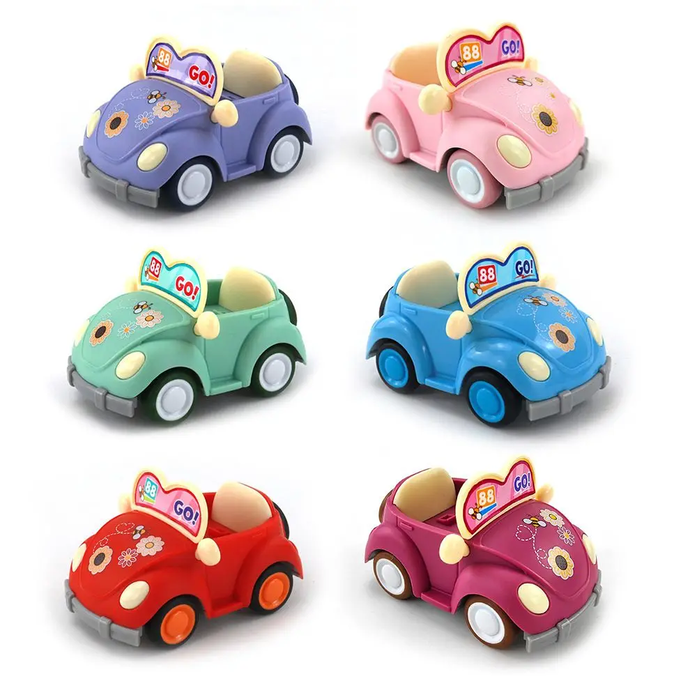 

1PCS Mini Forest Family Purple Q Pull Back Convertible Car Cartoon Miniature Furniture Dollhouse Model Set Kids Toy Girl Gifts