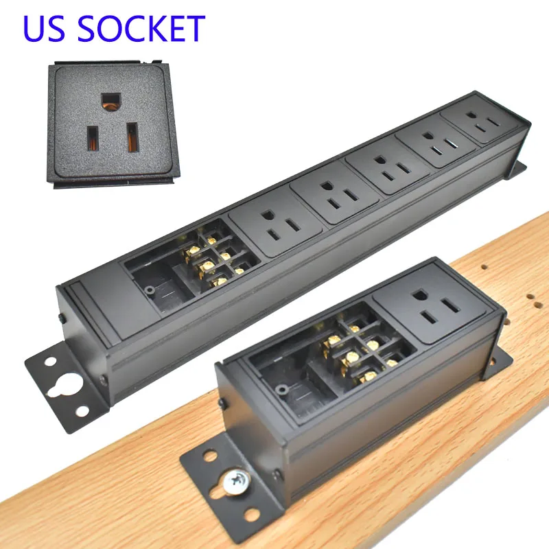 

Удлинитель PDU, стойка для сетевого шкафа, настенная настольная стойка, нижняя часть стола, розетка 1-11AC, США с распределительной коробкой, без удлинительного кабеля