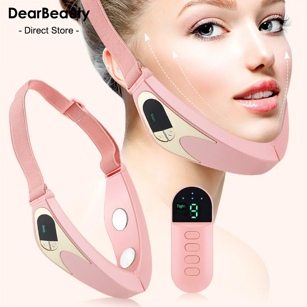 

Facial Lifting Device LED Photon Therapy Facial Slimming Vibration Massager Double Chin V-Face Shaped Cheek Lift Belt Machine