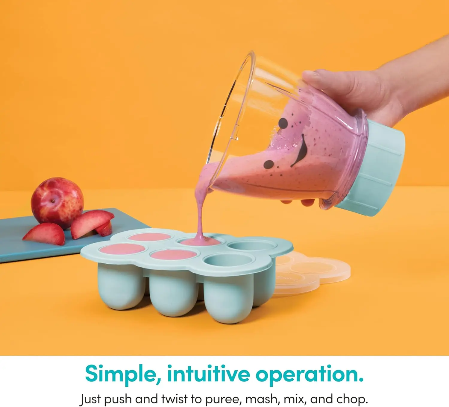 Baby Complete Food-Making System, 32-Oz, White, Blue, Clear