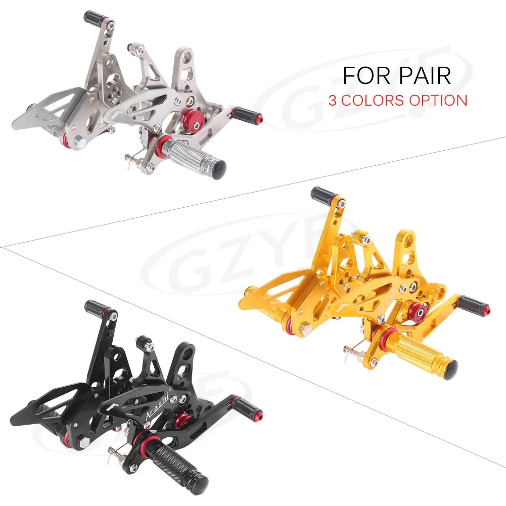 Motorcycle Adjustable Rear Set Foot Pegs Footrests Assembly For Suzuki SV650 SV650S 2017 Spare Parts