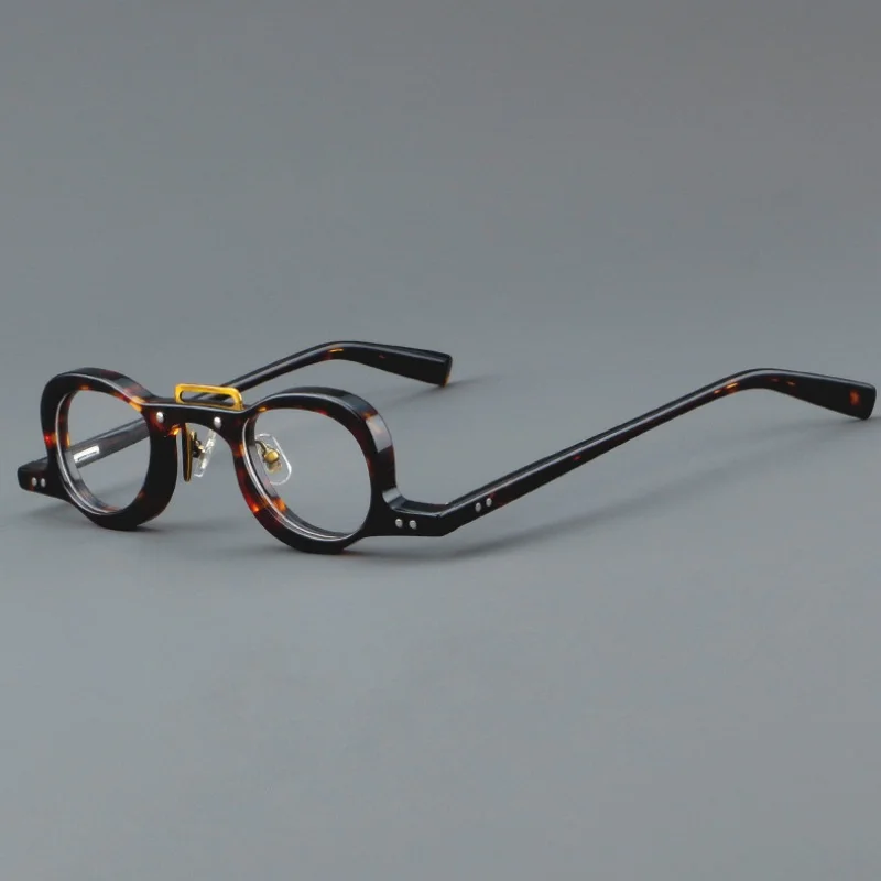 Designer's classic tortoise shell glasses frame, small face, retro hand-made acetate myopia glasses frame with prescription glas