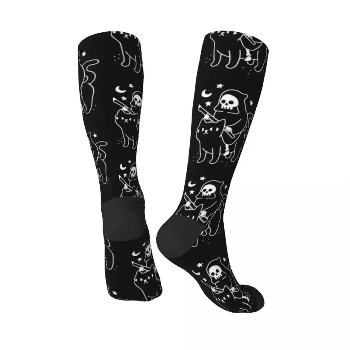 Death Rides A  Socks Toe sports with print . Socks Women Men's