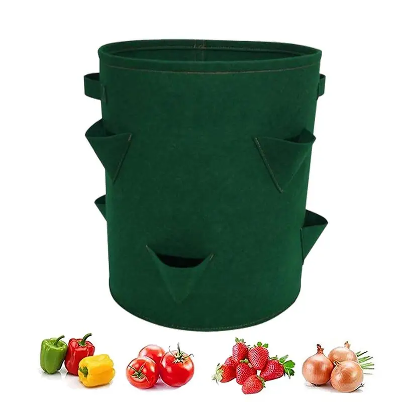 

Strawberry Bags For Growing Foldable Non-woven Fabric Strawberry Pot Strawberry Planter Strawberry Plant Bag Garden Grow Bags