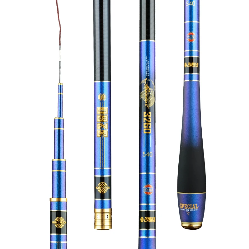 

HLW 28 Tune 3.6m-6.3m High Carbon Taiwan Fishing Rod Superhard Ultra Light Telescopic Carp Hand Pole Stream Rod Pesca