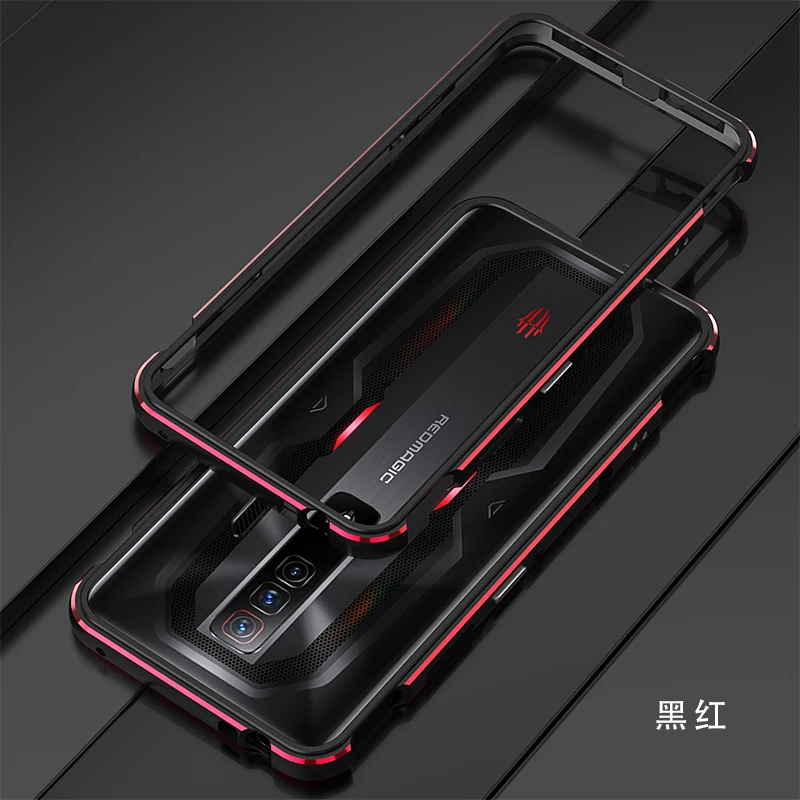 Luxury Deluxe Ultra Thin aluminum Bumper Case for ZTE Nubia Red Magic 7 / Red Magic 7Pro 7 7s Pro + 2 Film (1 Front +1 Rear)