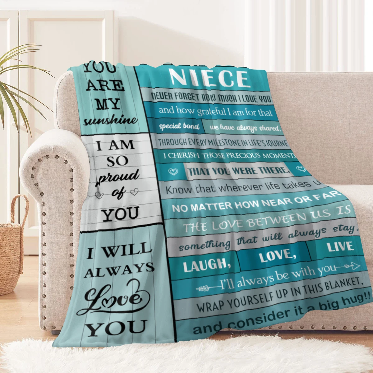 قطعة واحدة من بطانية الأسد الأزرق التي يتم إظهارها العم أو العمة، هدية عيد ميلاد من العمة إلى الرحمة، بطانية من الفلانيل فائقة النعومة #3