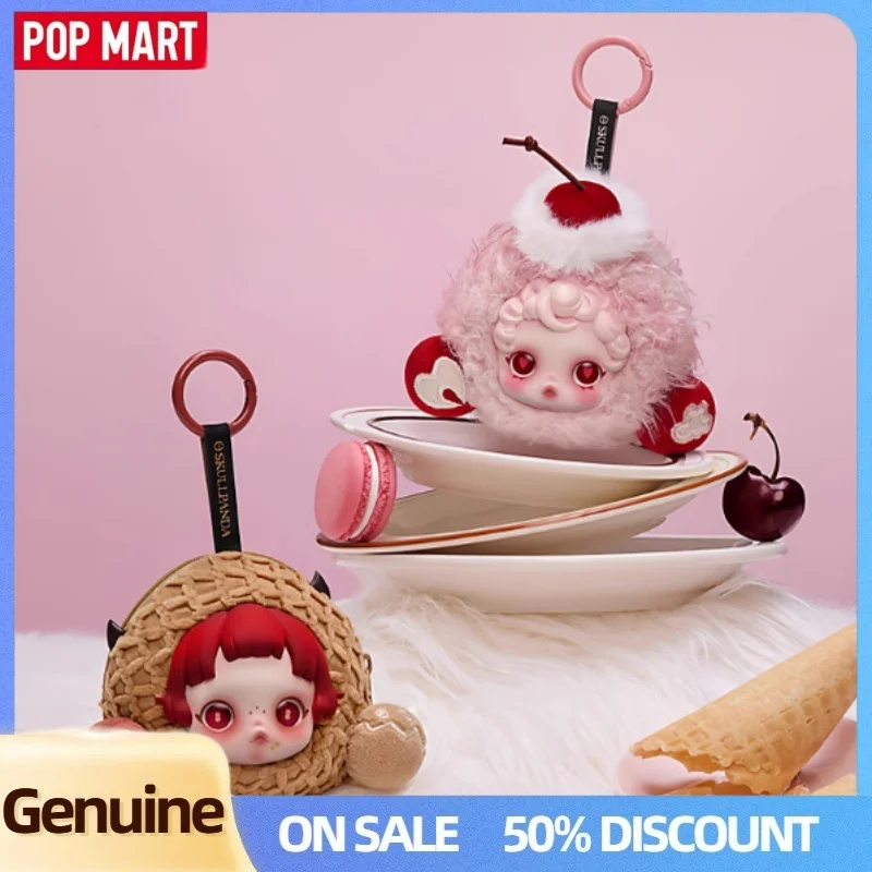 Genuino Popmart Skullpanda ¡Me encontró! Serie Bolsa para auriculares Accesorios de moda Funda para auriculares de moda de felpa Regalo lindo para Amigo
