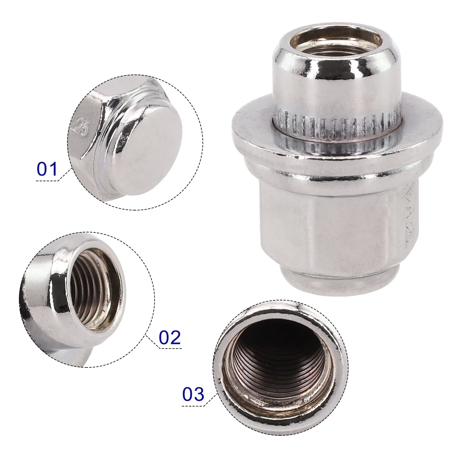 For Nissan Murano For Nissan Pathfinder 40224 JK00A Wheel Nut Car Maintenance Color Silver Lasting And High strength Steel