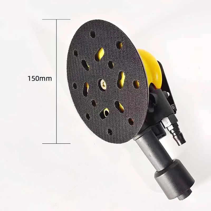 6 Inch 17-hole Pneumatic Sander Sandpaper Machine Round 150mm Dry Grinding Head Car Waxing Polishing Grinder Grinding Aircraft