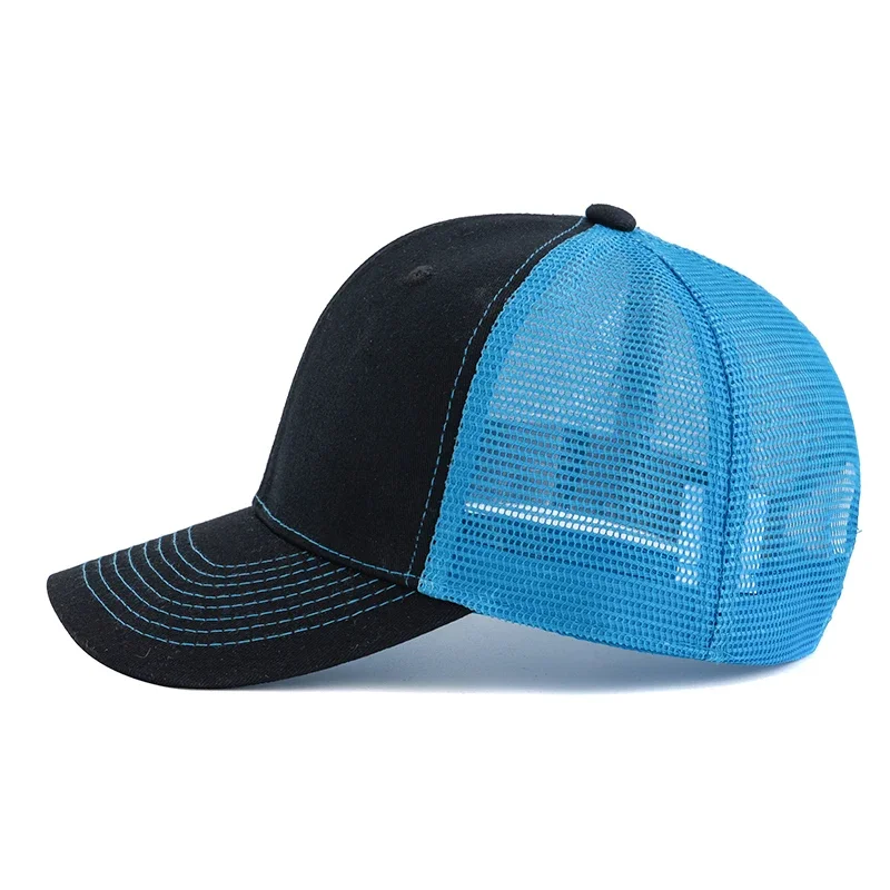 ユニセックスツートンカラーキャップ湾曲したつばスタイルのトラック運転手の帽子男性 & 女性カジュアルアウトドアストリート通気性サマーキャップ
