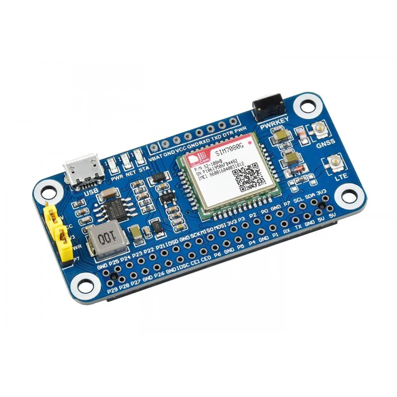 

Waveshare SIM7080G NB-IoT / Cat-M(eMTC) / GNSS HAT for Raspberry Pi, Globally Applicable