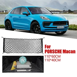 Car Cargo Net, 110cm*40cm Double-Layer Trunk Net, Keeps Car Cargo Neat, Elastic Storage Bag, Suitable For Porsche Macan