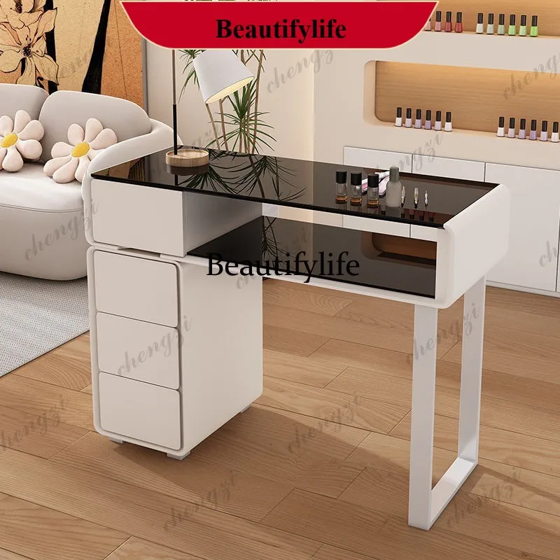 

YL Modern Practical Manicure Nail Table Beautiful And Space saving Elegant Classic Manicure Nail Table Premium Mesa Salon Furn