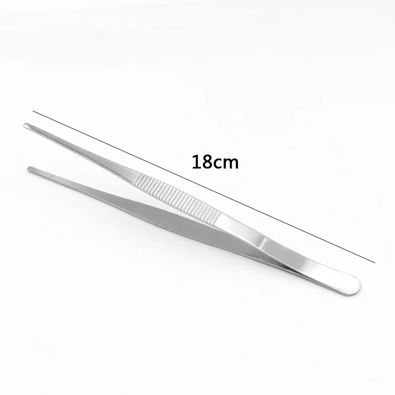 Stainless steel cosmetic plastic dressing tweezers Clamp dressing cotton ball tool assisted tweezers instrument