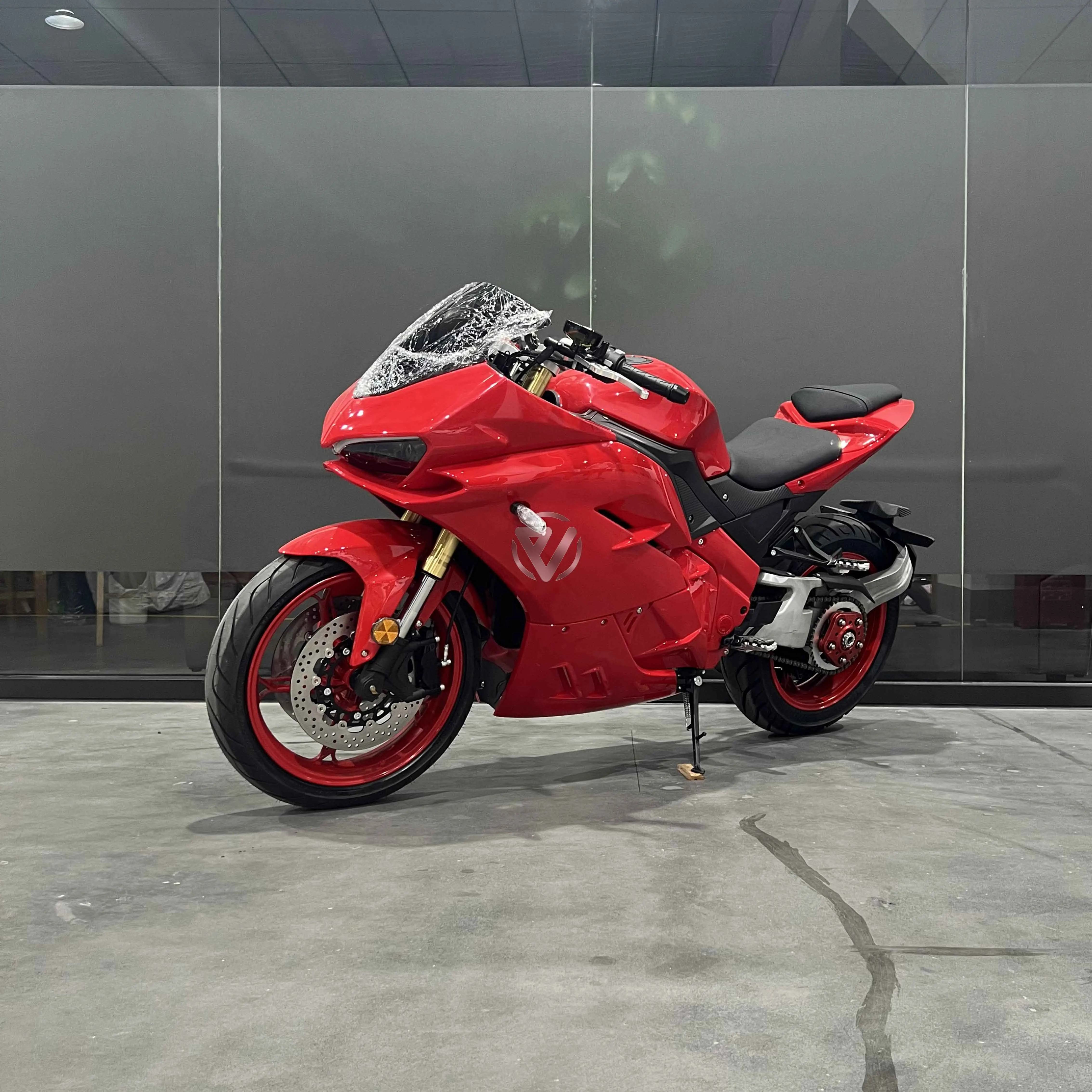 Cool Appearance Single Swing Arm 5000W Electric Racing Bike 130KM/H Speed 72V 120Ah Big Battery Motorbike for Adult