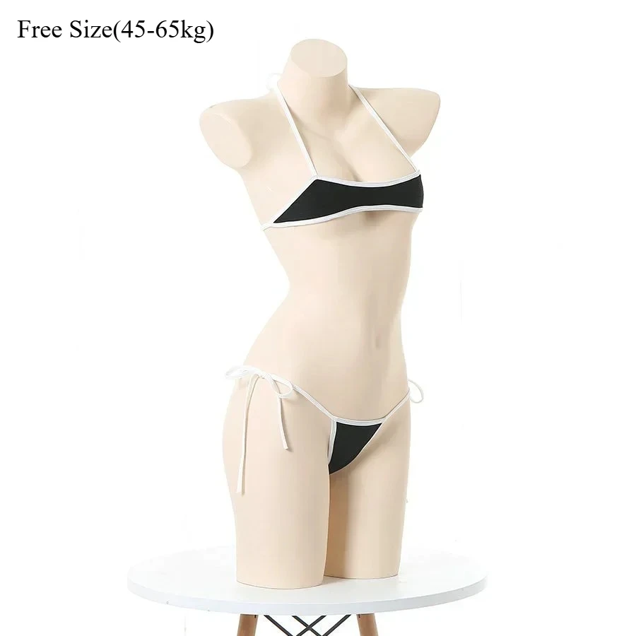 Women's Sexy Lace-Up Three-Point Bikini Set Erotic Backless Lingerie Bra And Panty Nightwear Underwear Set for Adult Women - Image 6